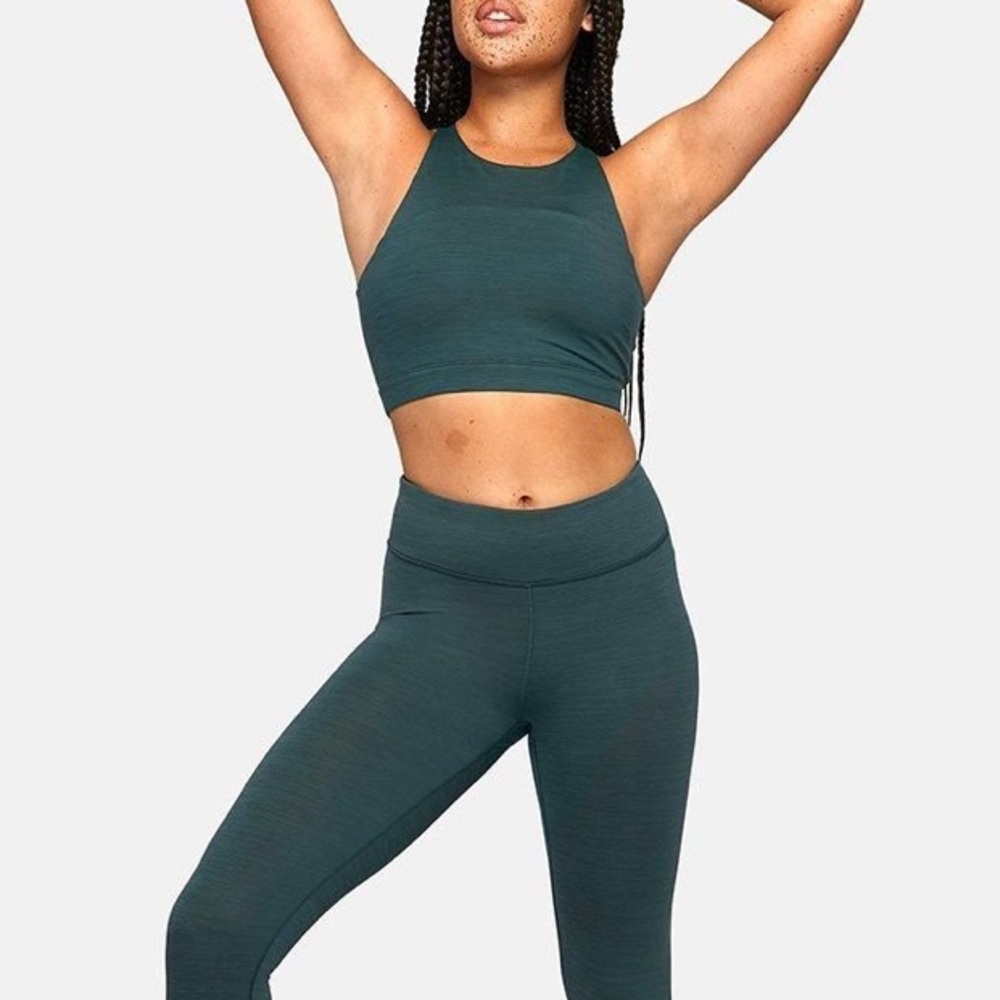 Outdoor Voices TechSweat Crop Top in Evergreen 🌲